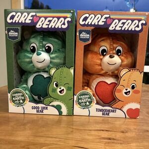 Care Bears 2023 ~The Denim Collection~Good Luck Bear & Tenderheart  bear